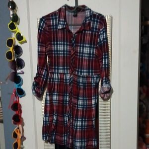 💜 3/$15💜Rue21 Red and Blue Plaid Shirt💜